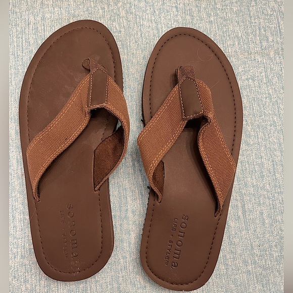 Sonoma | Shoes | Never Worn Mens Sonoma Brown Flip Flops Size 9 | Poshmark